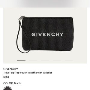 Givenchy Black and White Textured Pouch